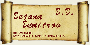 Dejana Dumitrov vizit kartica